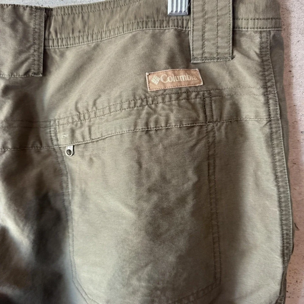 Columbia‎ Pants Mens 36x32 Green Omni-Shield Straight Leg Hiking Outdoor Travel